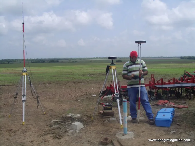 Receptor GNSS RTK en campo agrícola