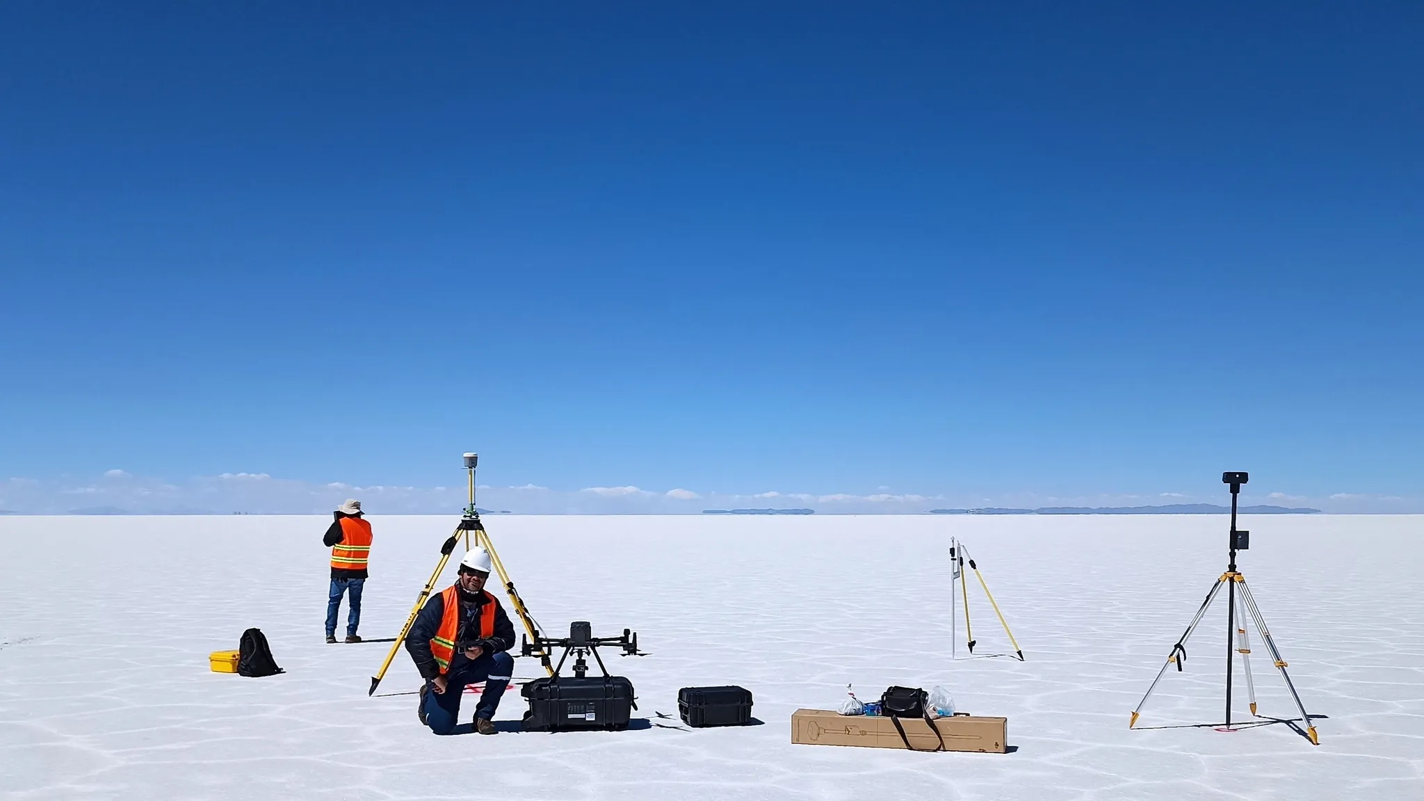 Levantamiento con dron y GNSS en salar
